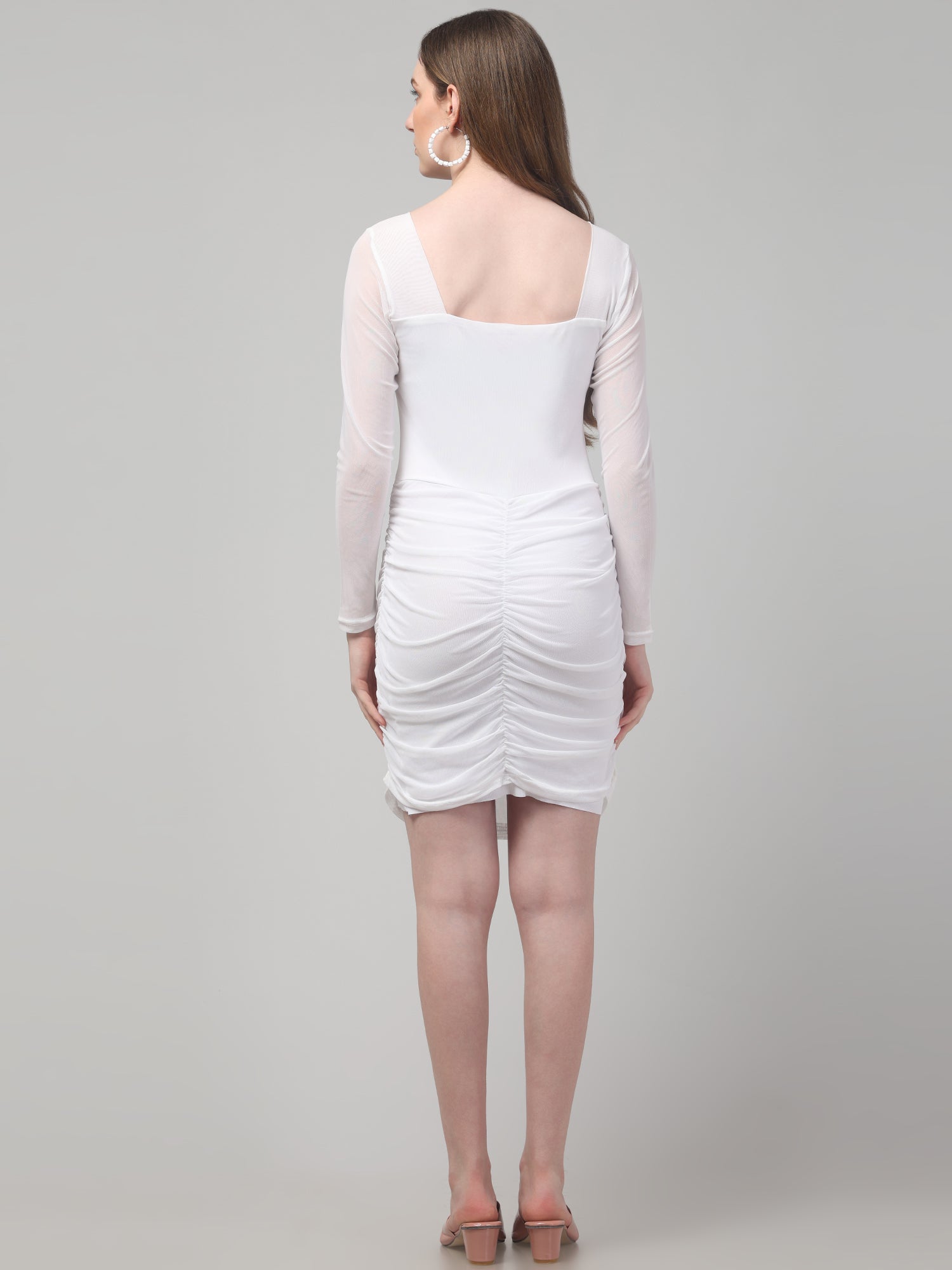 Neted Full Sleeve Mini Dress