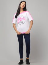 Typography white T-shirt