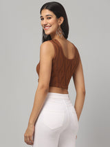 Prited Abstract Crop Top
