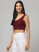 Prited Abstract Crop Top
