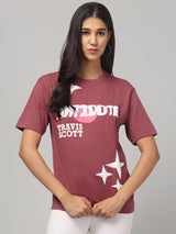 Mauve Round Neck Tshirt