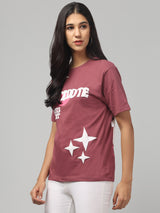 Mauve Round Neck Tshirt