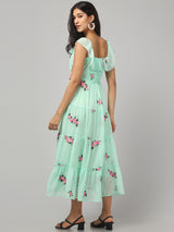 Off Shoulder Embroidered Maxi Dress