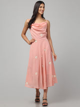 Cowl Neck Midi Dress
