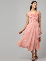 Cowl Neck Midi Dress