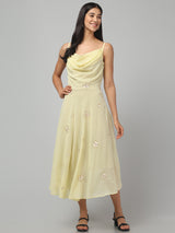 Cowl Neck Midi Dress