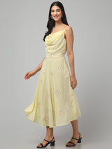 Cowl Neck Midi Dress
