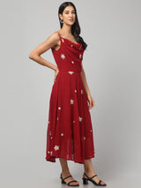 Cowl Neck Midi Dress