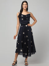 Cowl Neck Midi Dress