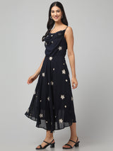 Cowl Neck Midi Dress