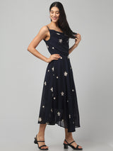 Cowl Neck Midi Dress