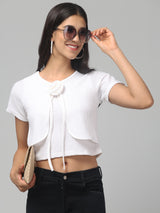 Half Sleeve Textured Top