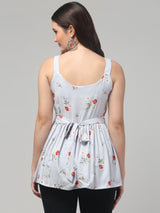 Sky-Blue Tunic Top
