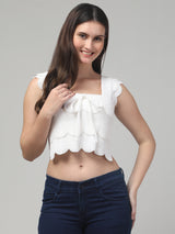 Cutwork White Top