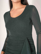 Self Design Frilly Bodycon Dress