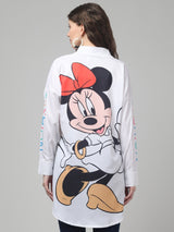 Oversized Micky Print Shirt For Womens