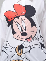 Oversized Micky Print Shirt For Womens