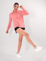 Solid Pink Point Collar Shirt