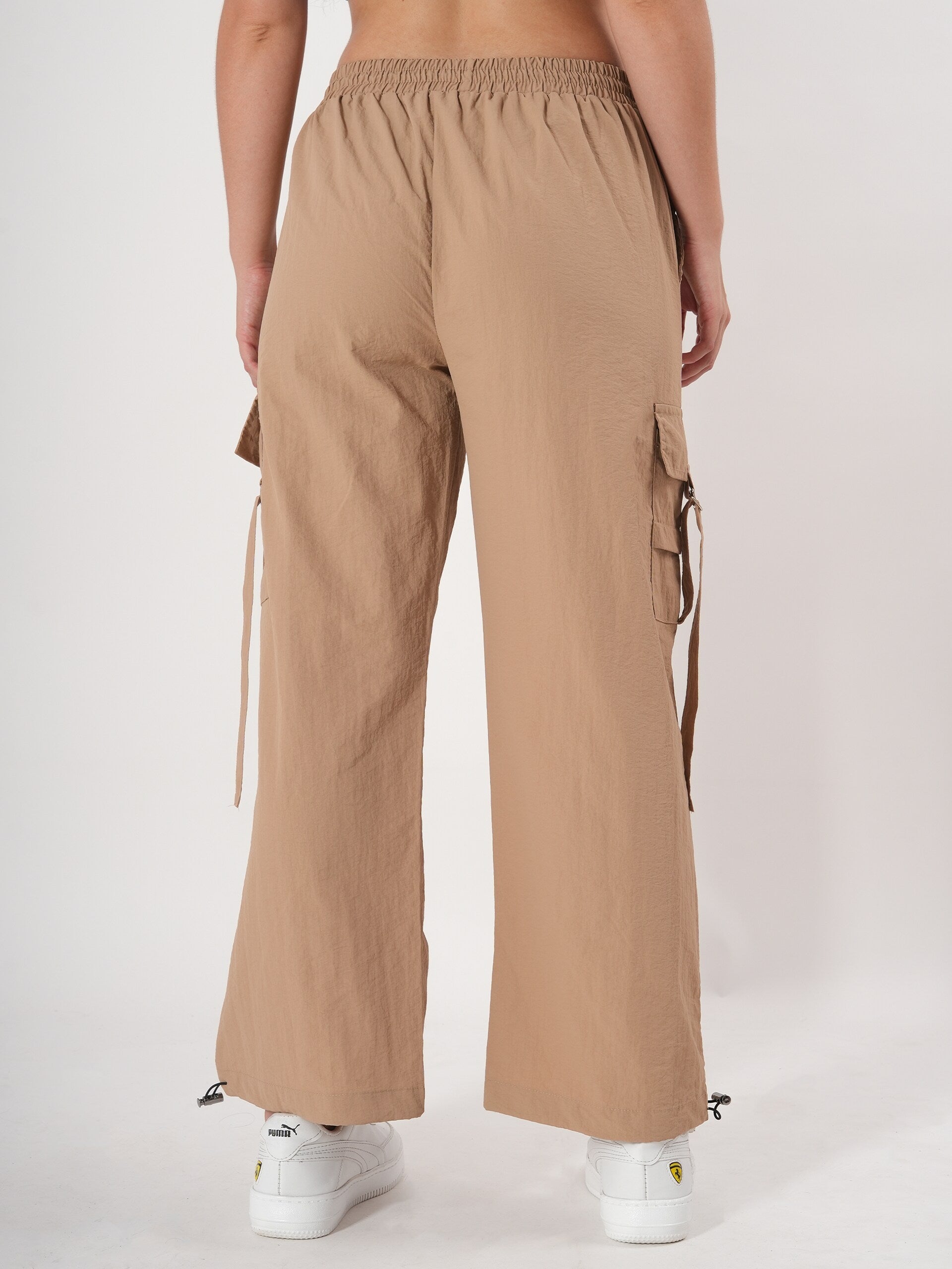 Straight fit Cargo With Pockets And Adjustable Strings-4