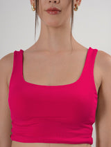 Clobug Women Cotton Blend Sleeveless Square Neck Tank Top
