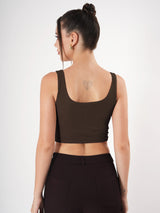 Clobug Women Cotton Blend Sleeveless Square Neck Tank Top