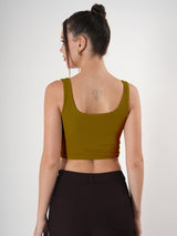 Clobug Women Cotton Blend Sleeveless Square Neck Tank Top