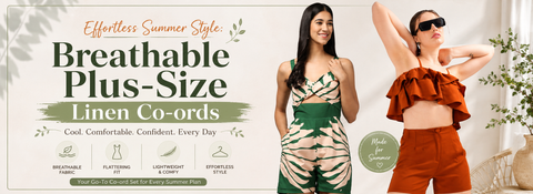 Effortless Summer Style: Breathable Plus-Size Linen Co-ords