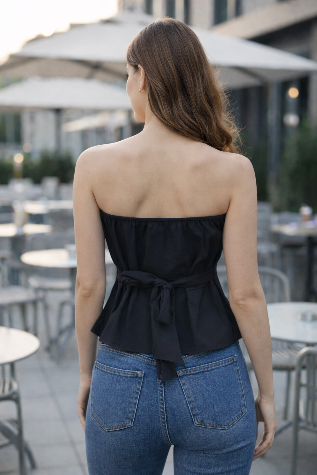 Clobug Women Black Off-Shoulder Crop Top