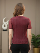 Clobug Women Half Sleeve Crop Top