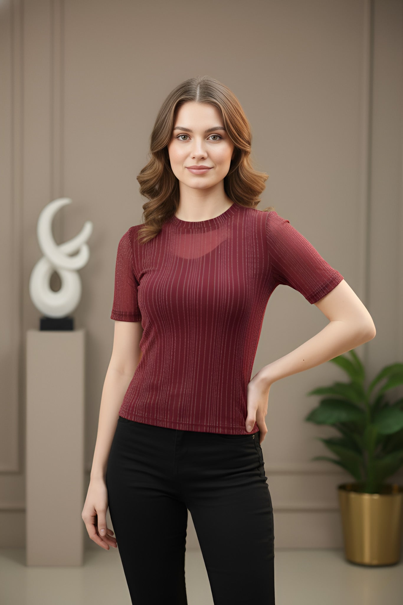 Clobug Women Half Sleeve Crop Top