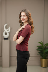 Clobug Women Half Sleeve Crop Top