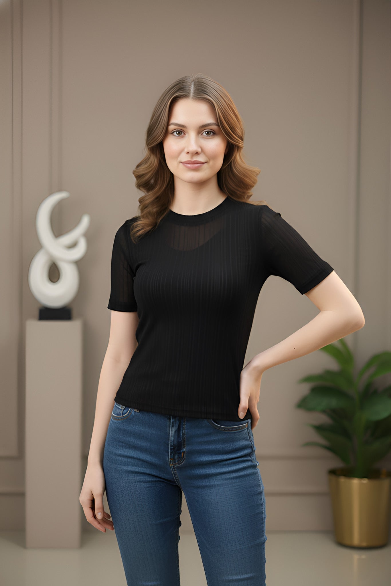 Clobug Women Half Sleeve Crop Top