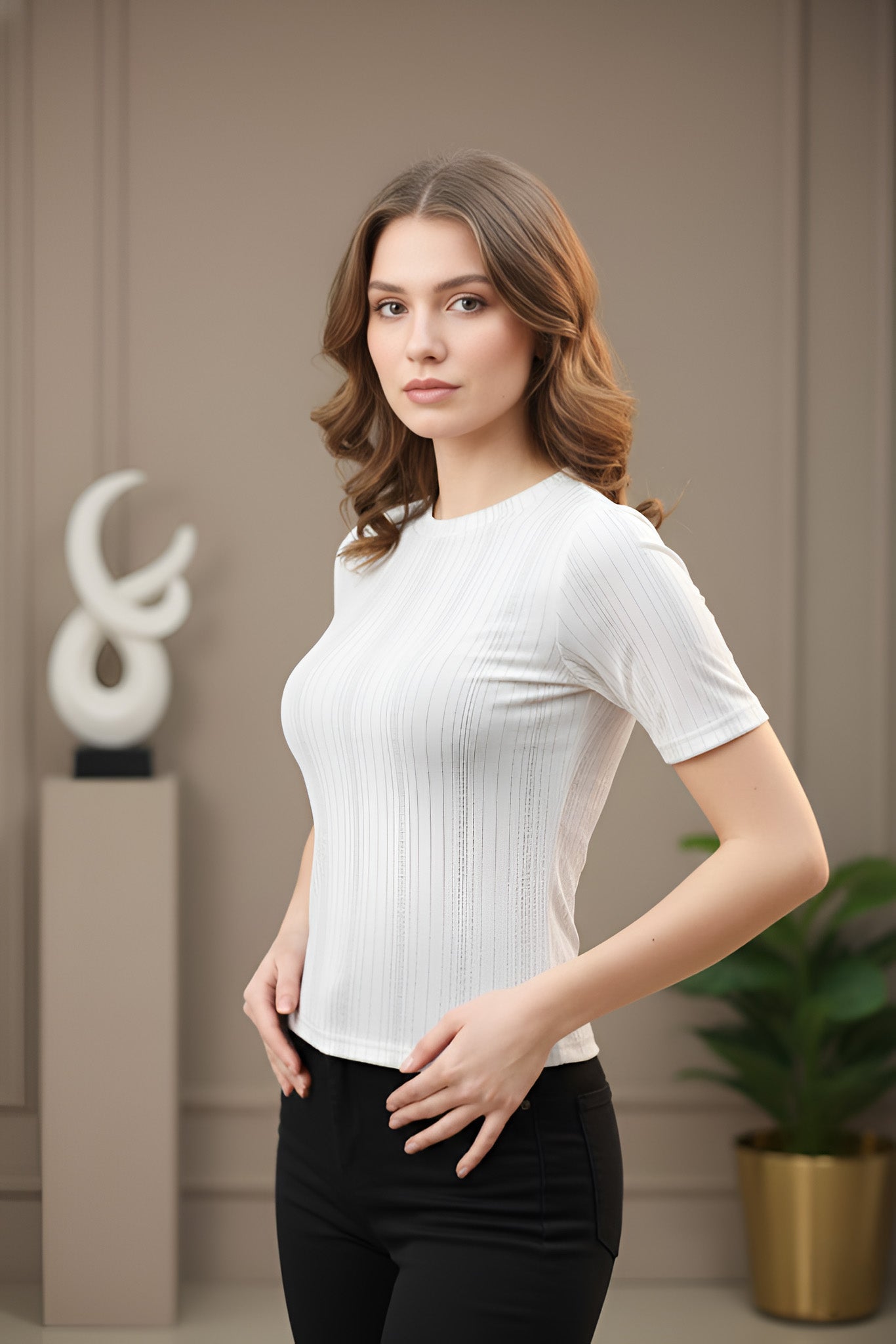 Clobug Women Half Sleeve Crop Top