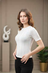 Clobug Women Half Sleeve Crop Top