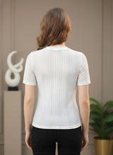 Clobug Women Half Sleeve Crop Top