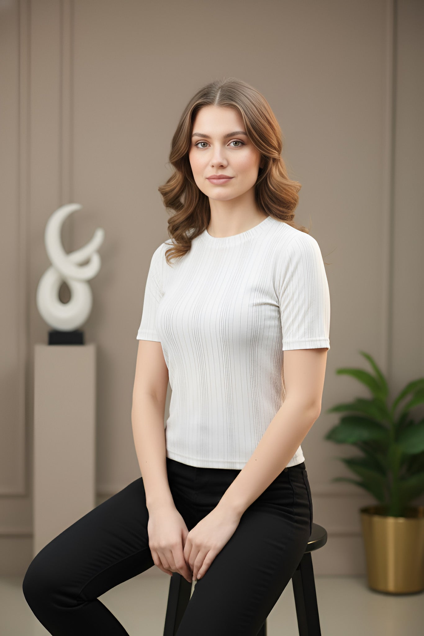 Clobug Women Half Sleeve Crop Top