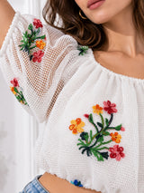 Clobug Women White Short Sleeve Top