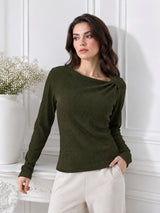 Women's Cotton Blend Casual Slim Fit Top