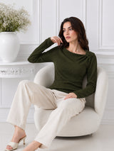 Women's Cotton Blend Casual Slim Fit Top