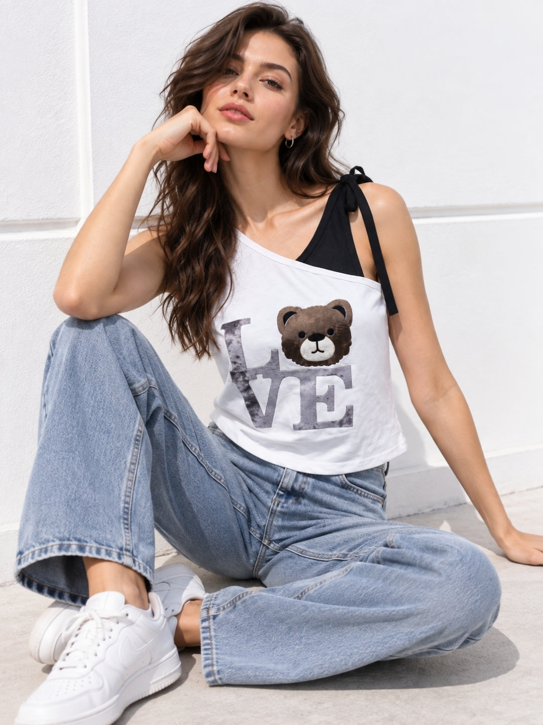 Women's Printed V-Neck Top