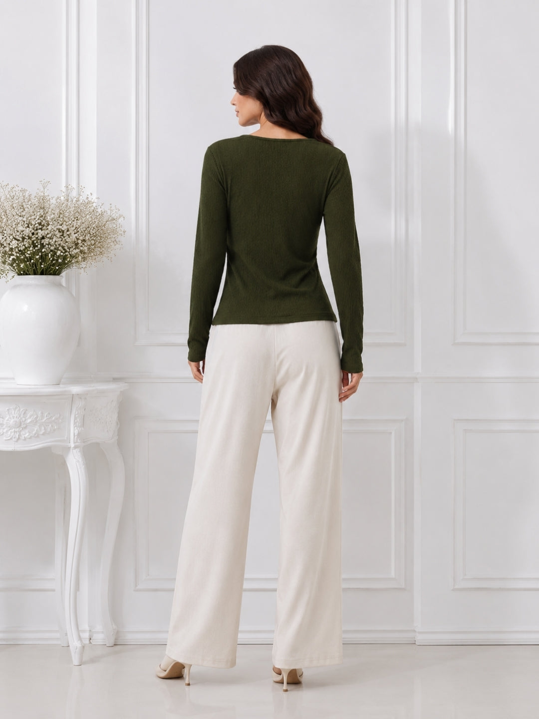 Women's Cotton Blend Casual Slim Fit Top
