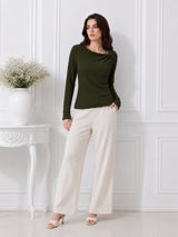 Women's Cotton Blend Casual Slim Fit Top