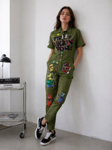 Clobug Women Printed Green Jumpsuit