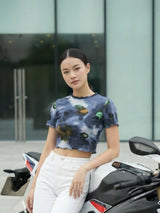 Clobug Women Printed Crop Top