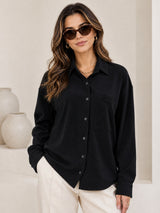 Clobug Textured Shirt With Full Sleeve & Point Collar