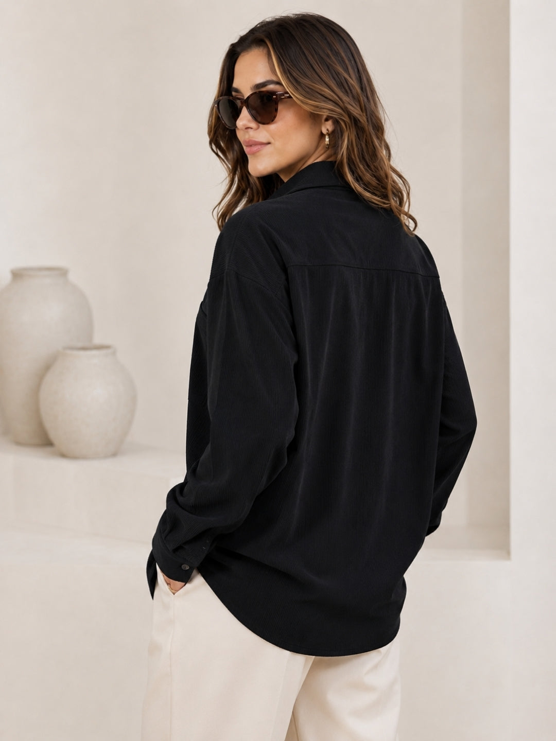Clobug Textured Shirt With Full Sleeve & Point Collar
