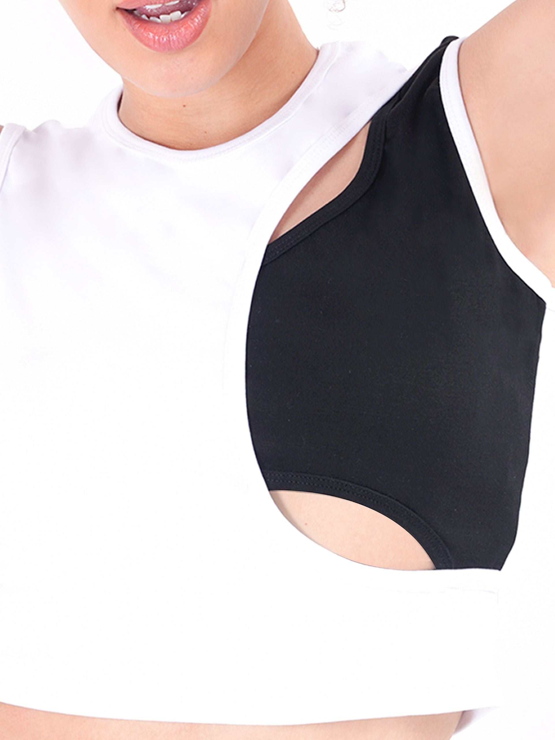 Black & White Cutout Crop Top