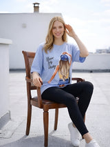 Clobug Women Never Stop Dreaming Multi Oversized T-Shirt