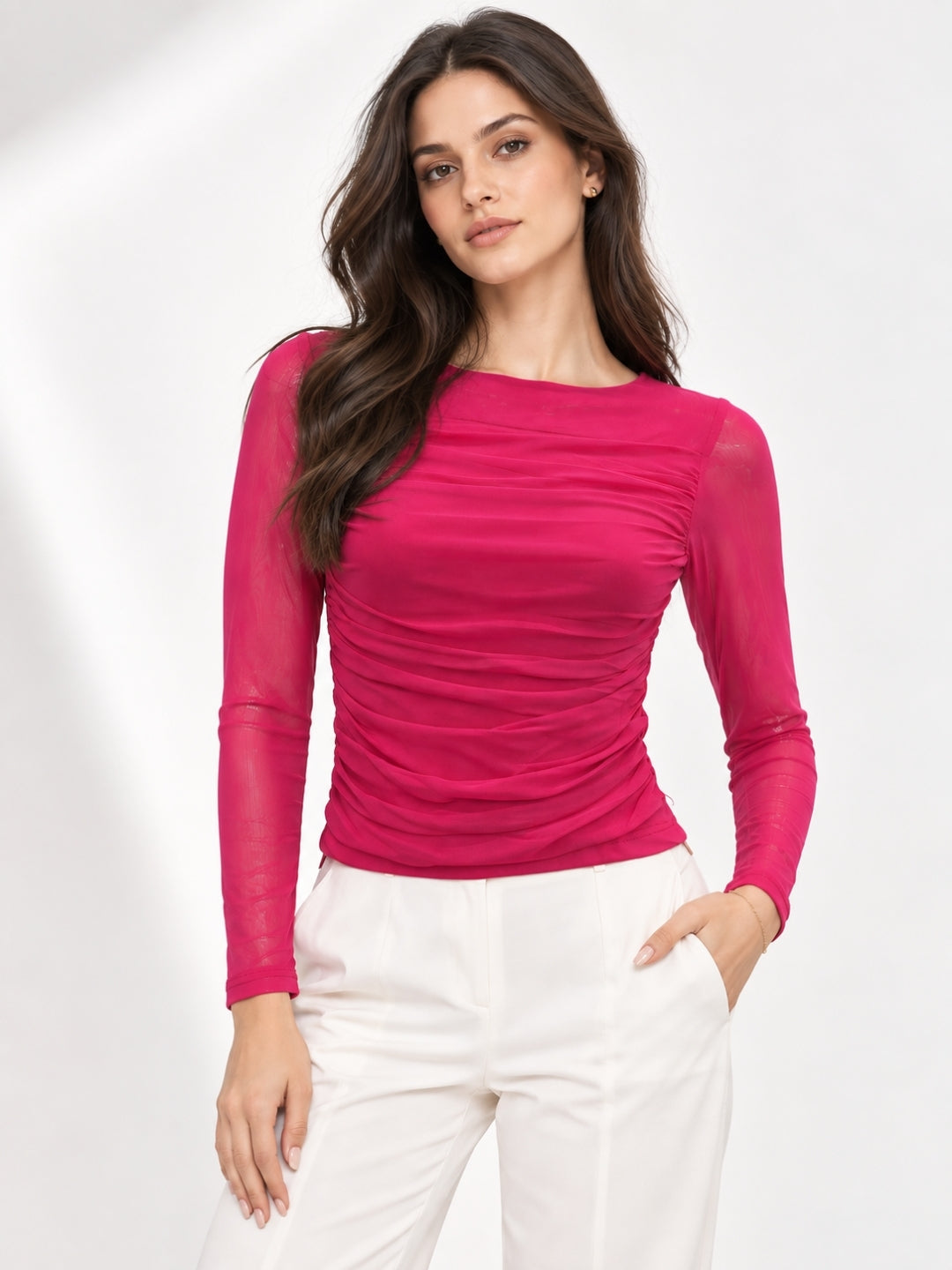 Clobug Women Pleated Top
