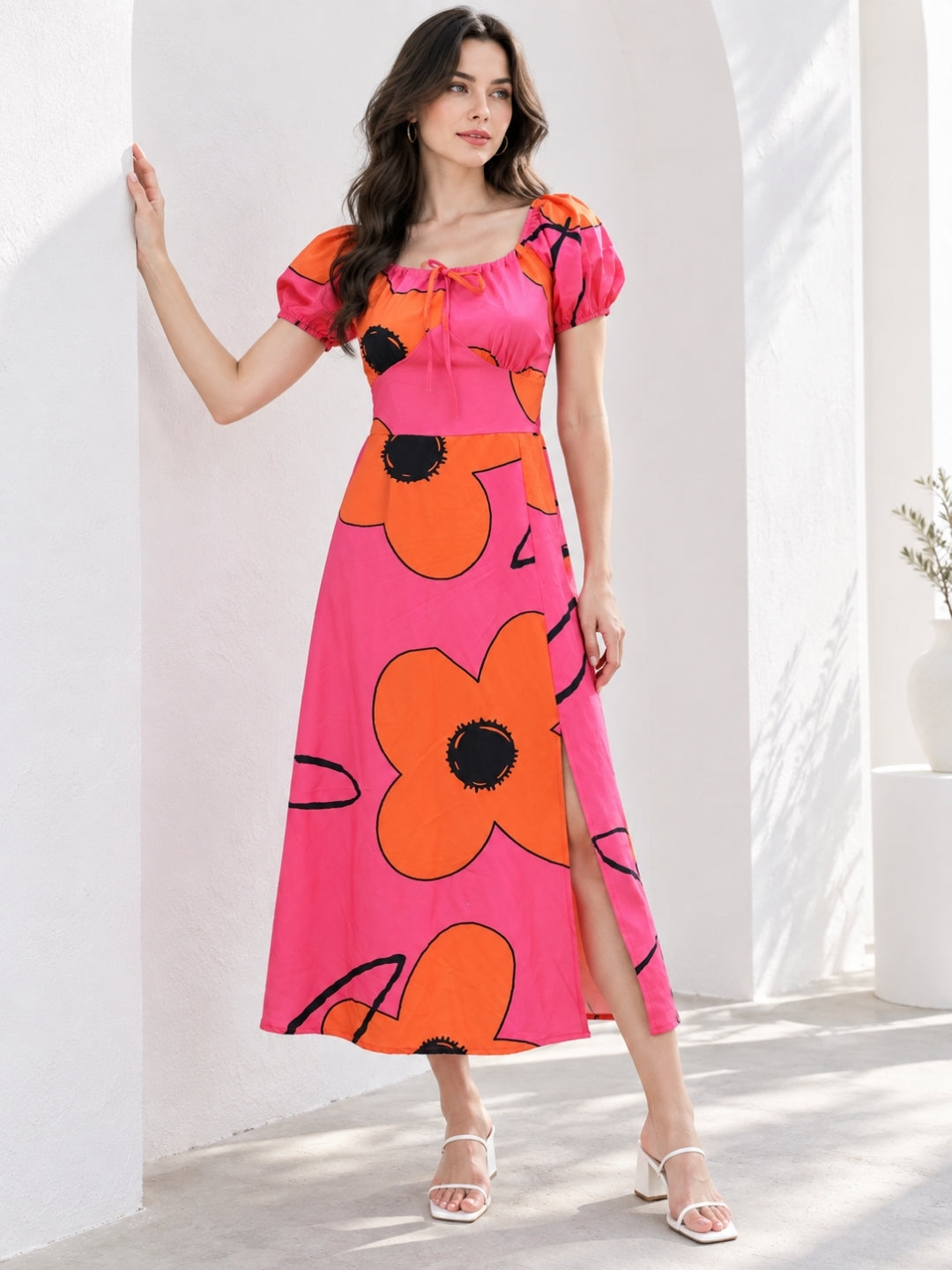 Clobug Women A-line Midi Dress
